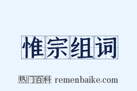 惟宗组词是什么意思的图片